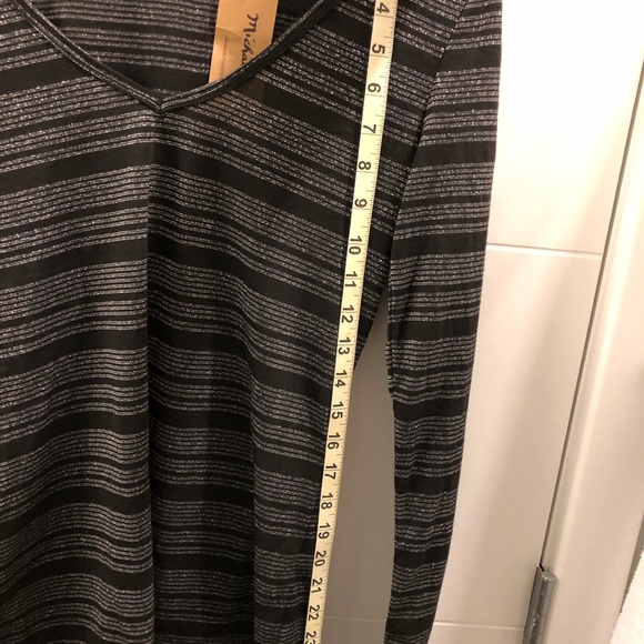 Lurex stripe long sleeve shirt. One size - Picture 2 of 4